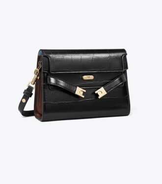 Lee Radziwill Schultertasche mit Krokodilprägung