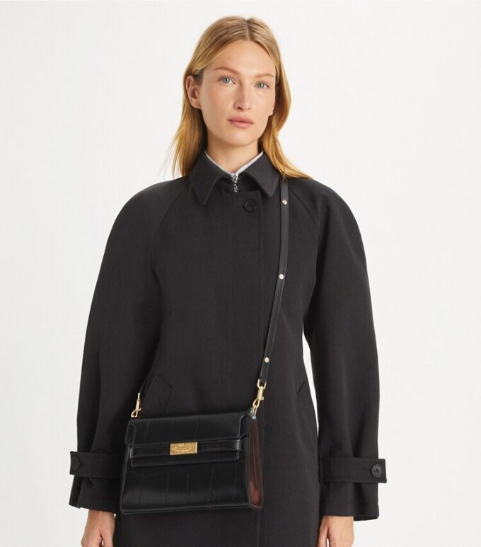 Lee Radziwill Schultertasche mit Krokodilprägung Lee Radziwill Schultertasche mit Krokodilprägung