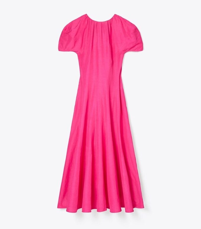 Leinenkleid mit Ballonärmeln Leinenkleid mit Ballonärmeln