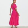 Leinenkleid mit Ballonärmeln Leinenkleid mit Ballonärmeln