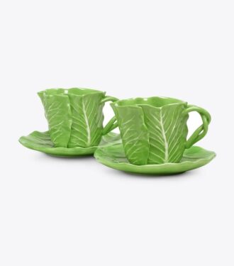 Lettuce Ware Tasse & Untertasse, 2er-Set
