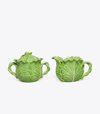 Lettuce Ware Zuckerdose mit Deckel & Milchkännchen Lettuce Ware Zuckerdose mit Deckel & Milchkännchen