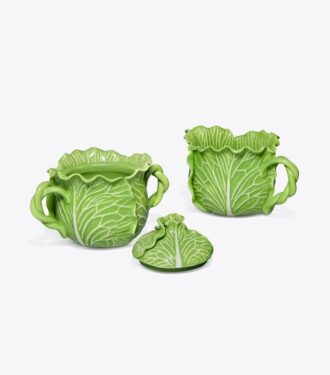 Lettuce Ware Zuckerdose mit Deckel & Milchkännchen Lettuce Ware Zuckerdose mit Deckel & Milchkännchen
