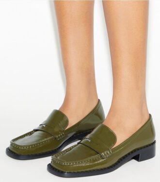 Loafer mit eckiger Zehenkappe