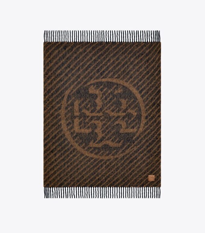 Logo-Streifen-Bouclé-Decke Logo-Streifen-Bouclé-Decke