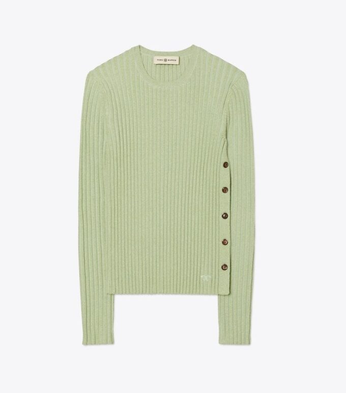 Lurex-Streifen-Pullover mit Rundhalsausschnitt Lurex-Streifen-Pullover mit Rundhalsausschnitt