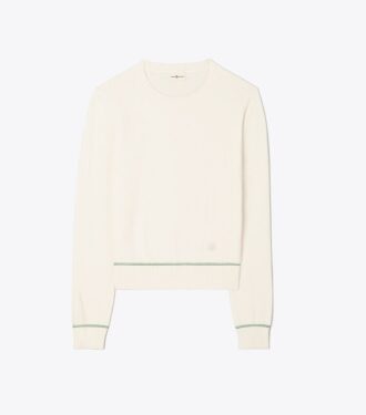 Luxuriöser Kaschmirpullover mit Kontraststreifen