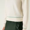 Luxuriöser Kaschmirpullover mit Kontraststreifen Luxuriöser Kaschmirpullover mit Kontraststreifen