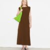 Maxikleid aus Jacquard-Frottee Maxikleid aus Jacquard-Frottee