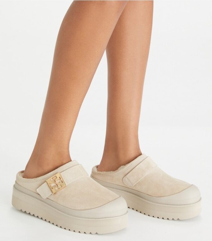 Mellow Shearling Plateau-Pantolette Mellow Shearling Plateau-Pantolette