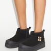 Mellow Shearling Plateau-Stiefel Mellow Shearling Plateau-Stiefel
