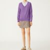 Merino-Pullover mit V-Ausschnitt