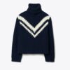 Merino-Rollkragenpullover mit Chevron-Muster Merino-Rollkragenpullover mit Chevron-Muster