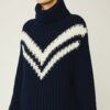Merino-Rollkragenpullover mit Chevron-Muster Merino-Rollkragenpullover mit Chevron-Muster