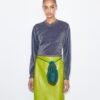 Metallic-Pullover mit V-Ausschnitt Metallic-Pullover mit V-Ausschnitt