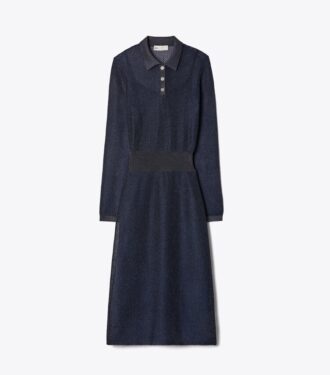 Metallisches Polo-Kleid