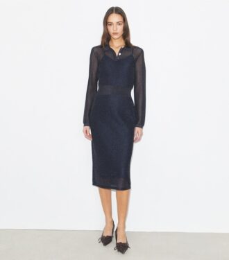Metallisches Polo-Kleid