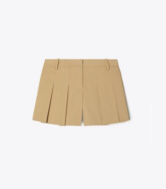 Mikro-Twill-Plisseeshorts