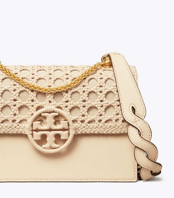 Miller Basket-Weave Small Flap Shoulder Bag Miller Basket-Weave Small Flap Shoulder Bag