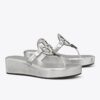 Miller Crinkled Metallic Wedge Sandal Miller Crinkled Metallic Wedge Sandal