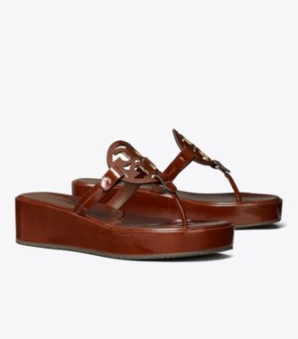 Miller Lack-Keilabsatz-Sandale Miller Lack-Keilabsatz-Sandale