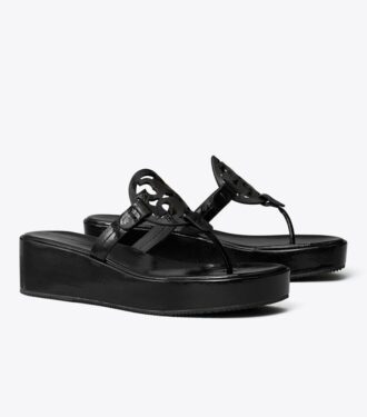 Miller Lack-Keilabsatz-Sandale Miller Lack-Keilabsatz-Sandale