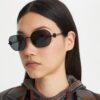 Miller Metall-Sonnenbrille in ovaler Form Miller Metall-Sonnenbrille in ovaler Form