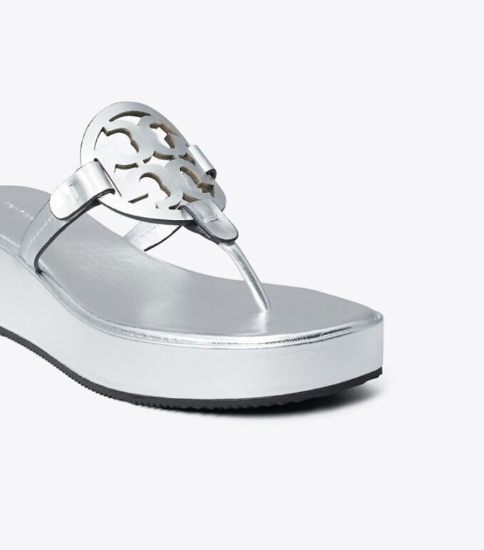 Miller Metallic-Keilabsatzsandale Miller Metallic-Keilabsatzsandale
