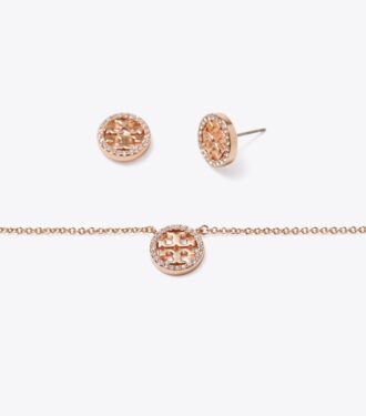 Miller Pavé Anhänger-Halskette & Ohrstecker-Geschenkset Miller Pavé Anhänger-Halskette & Ohrstecker-Geschenkset