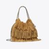 Mini Fleming Hobo-Tasche aus Wildleder mit Fransen Mini Fleming Hobo-Tasche aus Wildleder mit Fransen