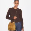 Mini Fleming Hobo-Tasche aus Wildleder mit Fransen Mini Fleming Hobo-Tasche aus Wildleder mit Fransen