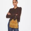 Mini Fleming Hobo-Tasche aus Wildleder mit Fransen Mini Fleming Hobo-Tasche aus Wildleder mit Fransen