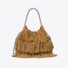 Mini Fleming Hobo-Tasche aus Wildleder mit Fransen Mini Fleming Hobo-Tasche aus Wildleder mit Fransen