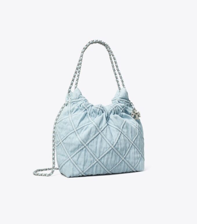 Mini Fleming Soft Denim Hobo Bag Mini Fleming Soft Denim Hobo Bag