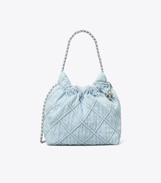Mini Fleming Soft Denim Hobo Bag Mini Fleming Soft Denim Hobo Bag