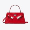 Mini Lee Radziwill Tasche mit Krokodilprägung und Tragegriff Mini Lee Radziwill Tasche mit Krokodilprägung und Tragegriff
