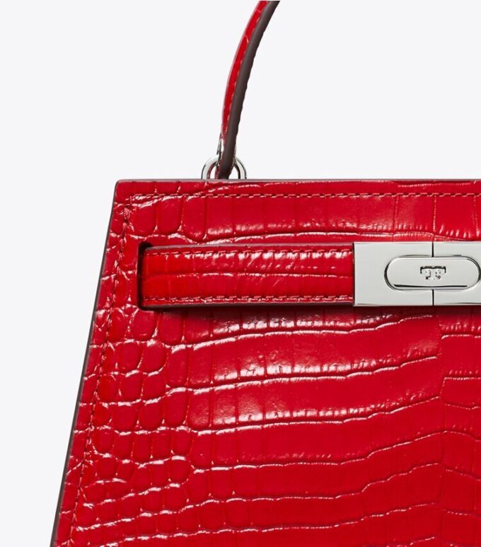 Mini Lee Radziwill Tasche mit Krokodilprägung und Tragegriff Mini Lee Radziwill Tasche mit Krokodilprägung und Tragegriff