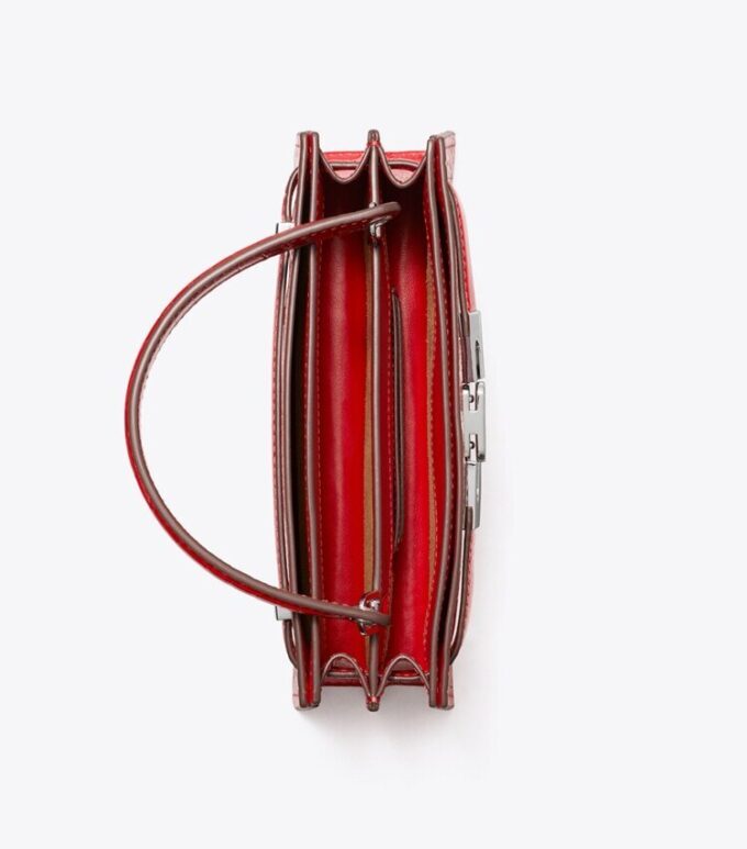 Mini Lee Radziwill Tasche mit Krokodilprägung und Tragegriff Mini Lee Radziwill Tasche mit Krokodilprägung und Tragegriff