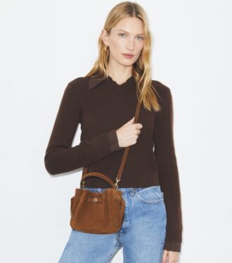 Mini Romy Bucket Bag aus Wildleder