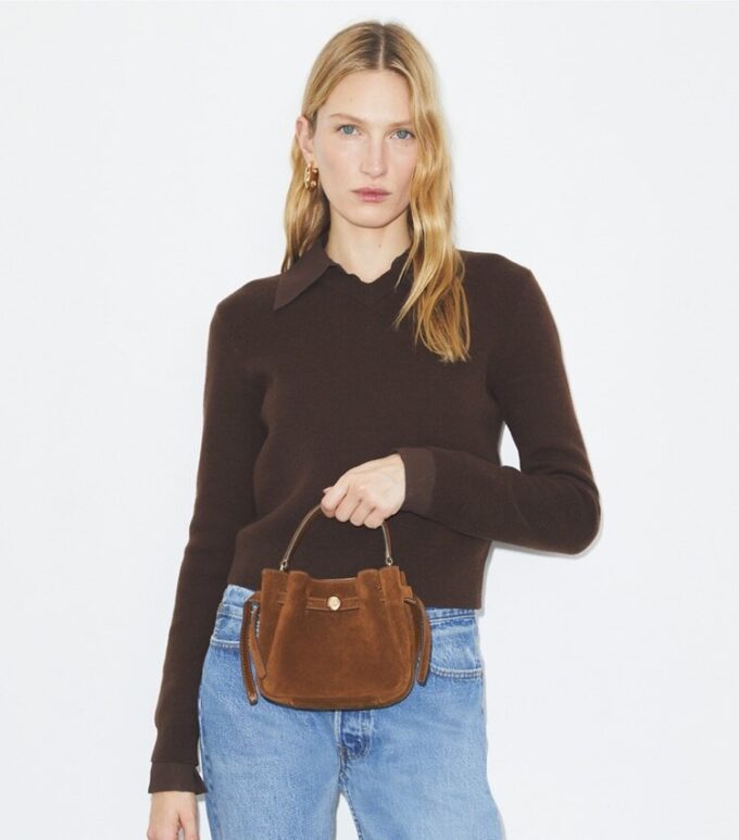 Mini Romy Bucket Bag aus Wildleder Mini Romy Bucket Bag aus Wildleder