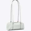 Mini-Satchel aus geknittertem Leder in Marshmallow Mini-Satchel aus geknittertem Leder in Marshmallow