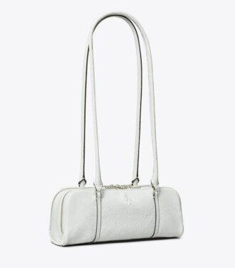 Mini-Satchel aus geknittertem Leder in Marshmallow Mini-Satchel aus geknittertem Leder in Marshmallow