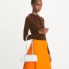 Mini-Satchel aus geknittertem Leder in Marshmallow Mini-Satchel aus geknittertem Leder in Marshmallow