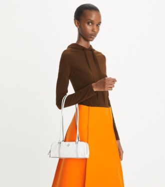 Mini-Satchel aus geknittertem Leder in Marshmallow Mini-Satchel aus geknittertem Leder in Marshmallow