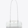 Mini-Satchel aus geknittertem Leder in Marshmallow Mini-Satchel aus geknittertem Leder in Marshmallow