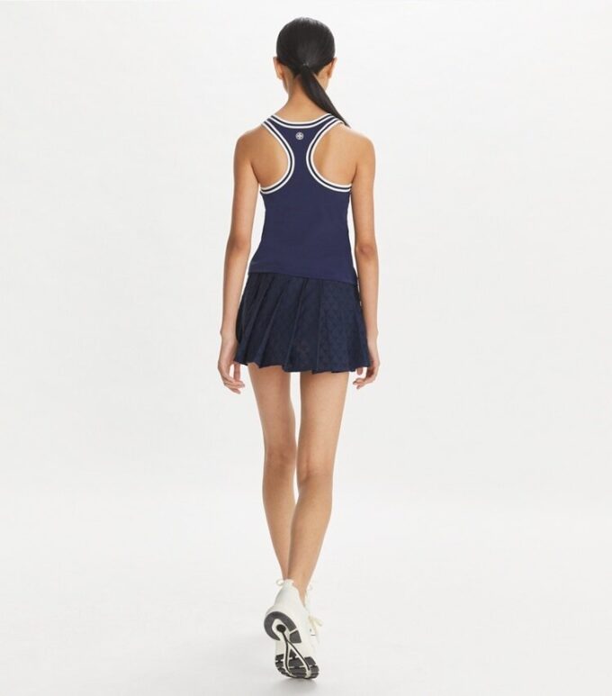 Mini-Tennisrock aus Jacquard-Frottee Mini-Tennisrock aus Jacquard-Frottee