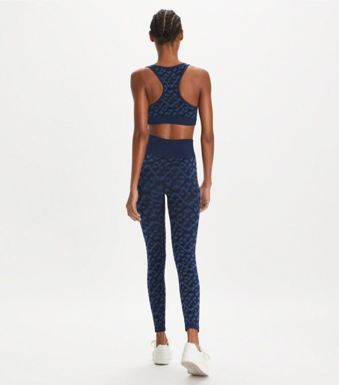 Nahtlose Leggings mit prismatischem T Monogram-Jacquard Nahtlose Leggings mit prismatischem T Monogram-Jacquard
