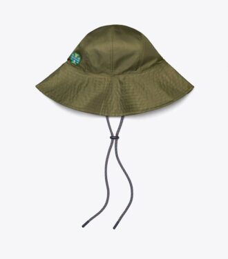 Nylon-Bucket-Hat mit breiter Krempe