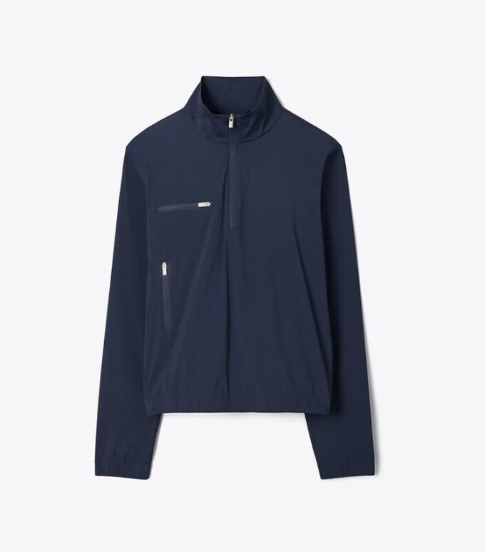 Nylon-Golfjacke mit halbem Reißverschluss Nylon-Golfjacke mit halbem Reißverschluss