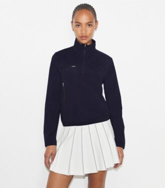 Nylon-Golfjacke mit halbem Reißverschluss
